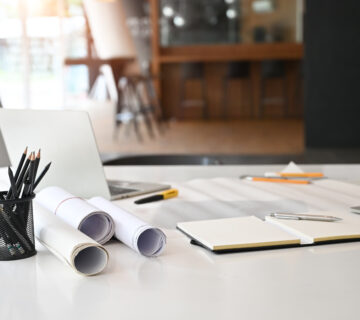 Architect office desk with blueprint laptop comp 2023 11 27 05 23 08 utc 360x320